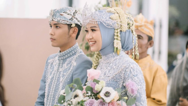 Pernikahan komika Bintang Emon dan Alca Octaviani. [Instagram]